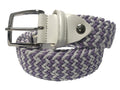 Woven Stretch Belt Lavender/White