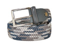 Woven Stretch Belt Tour Teal/White/Gray