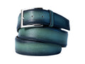 Limited Edition Handpainted Calf Skin Pebble Belt Forest Green