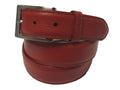 Calf Skin Pebble Belt Red Classic