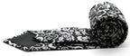 Mens Dads Classic Black Paisley Pattern Business Casual Necktie & Hanky Set FO-1
