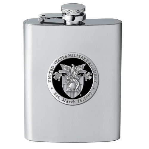 Army Black Knights Crest Flask