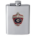 Georgia Bulldogs National Champions 2021 Shield Logo Flask