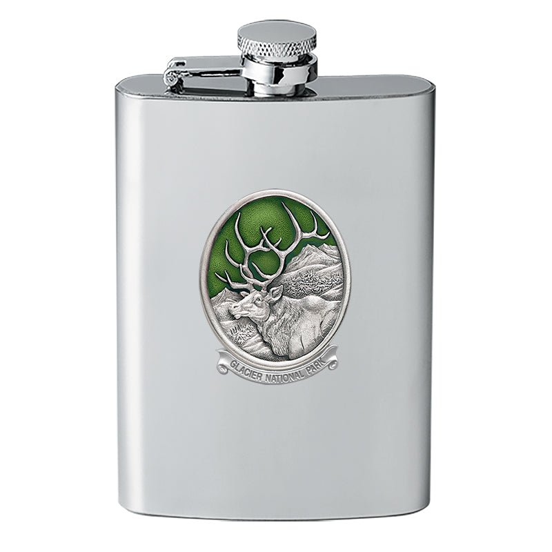 Elk Glacier National Park Flask