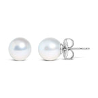 .925 Sterling Silver 5-5.5MM Cultured Freshwater Pearl Solitaire Stud Earrings