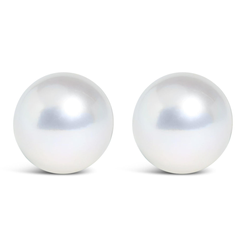 .925 Sterling Silver 7-7.5MM  Cultured Freshwater Pearl Solitaire Stud Earrings