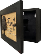 Handcrafted Black Family Tree Hidden Gun Storage Decorative Cabinet