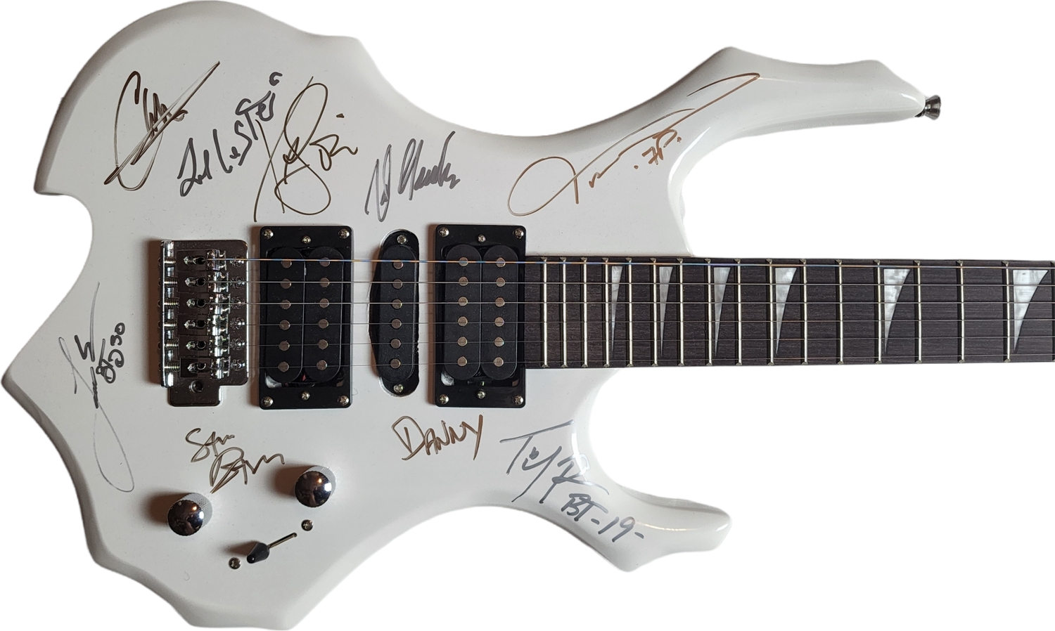 Faster Pussycat & Bang Tango Signed Autographed Guitar UACC AFTAL RACC TS