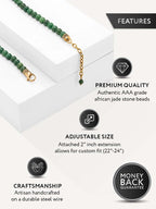 Green Jade Beaded Necklace