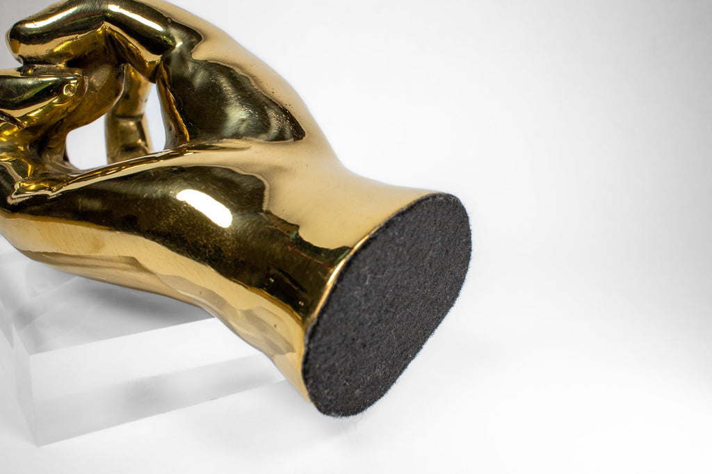 Number One (# 1) or the Pointing Emoji Hand Sign Sculpture in Brass