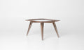 Filippo Chissotti Biomorphic Walnut & Glass Cocktail Table, Italy, c. 1950s–60s