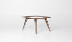 Filippo Chissotti Biomorphic Walnut & Glass Cocktail Table, Italy, c. 1950s–60s