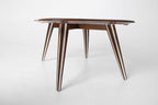 Filippo Chissotti Biomorphic Walnut & Glass Cocktail Table, Italy, c. 1950s–60s