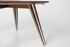 Filippo Chissotti Biomorphic Walnut & Glass Cocktail Table, Italy, c. 1950s–60s