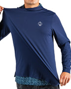 Performance Golf Hoodie - Flag Stick Navy and White