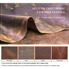 Full Grain Leather Earphone Case For Sony WF-1000xm3 Leather Case with Carabiner Portable Protective Case earphone Sony-Brown