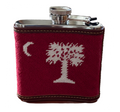 Citadel Big Red Hand-stitched Needlepoint Flask