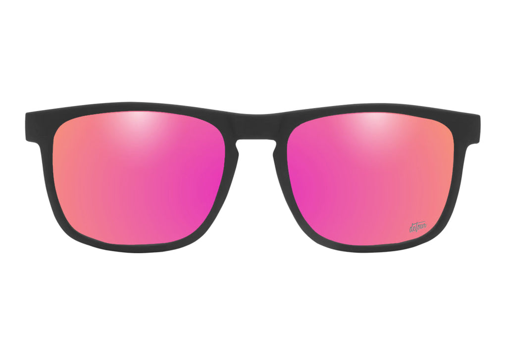 Floaties - Matte Black - Pink Lemonade Lens Polarized