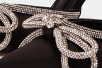 The Floransa Black Leather Pointy Toe Ankle Strap Women Sandal Final Sale!