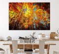Forest View at Fall Wall Art Autumn Colors Landscape Canvas Print