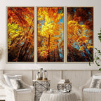 Forest View at Fall Wall Art Autumn Colors Landscape Canvas Print