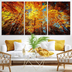 Forest View at Fall Wall Art Autumn Colors Landscape Canvas Print