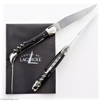 Forge de Laguiole Tradition 12 cm Dark Horn Tip with Awl - Shiny