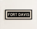 Framed Fort Davis Bus Scroll Sign