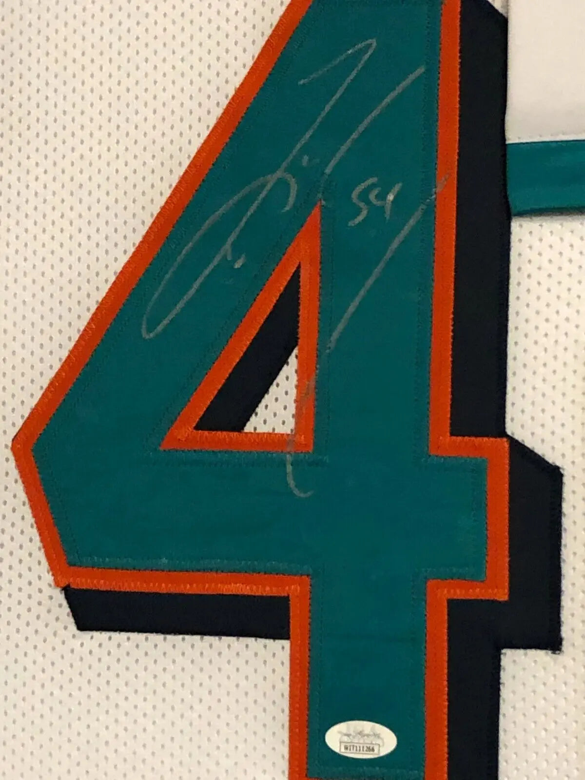 Framed Miami Dolphins Zach Thomas Autographed Signed Jersey Jsa Coa