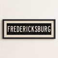 Framed Fredericksburg Bus Scroll Sign