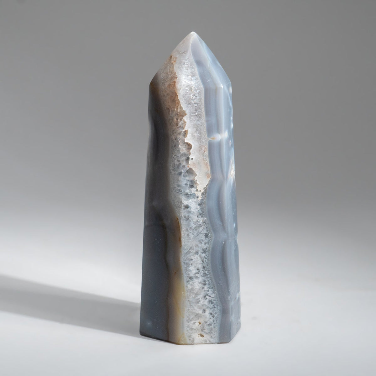 Genuine Polished Blue Agate Point from Madagascar (2.1 lbs)