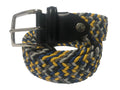 Woven Stretch Belt Golden Blue Monochrome