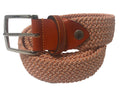 Woven Stretch Belt Two-Tone Light Orange/White