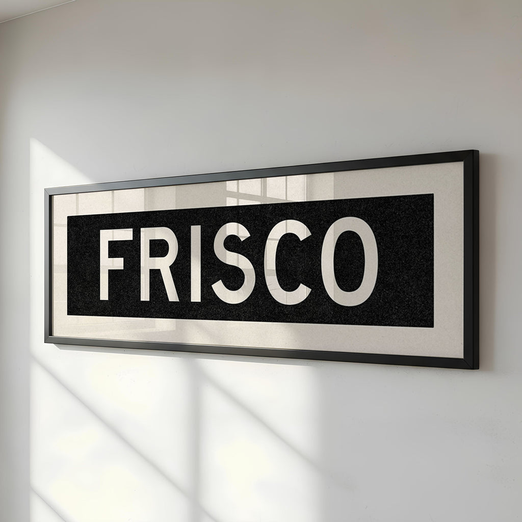 Framed Frisco Bus Scroll Sign