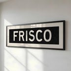 Framed Frisco Bus Scroll Sign
