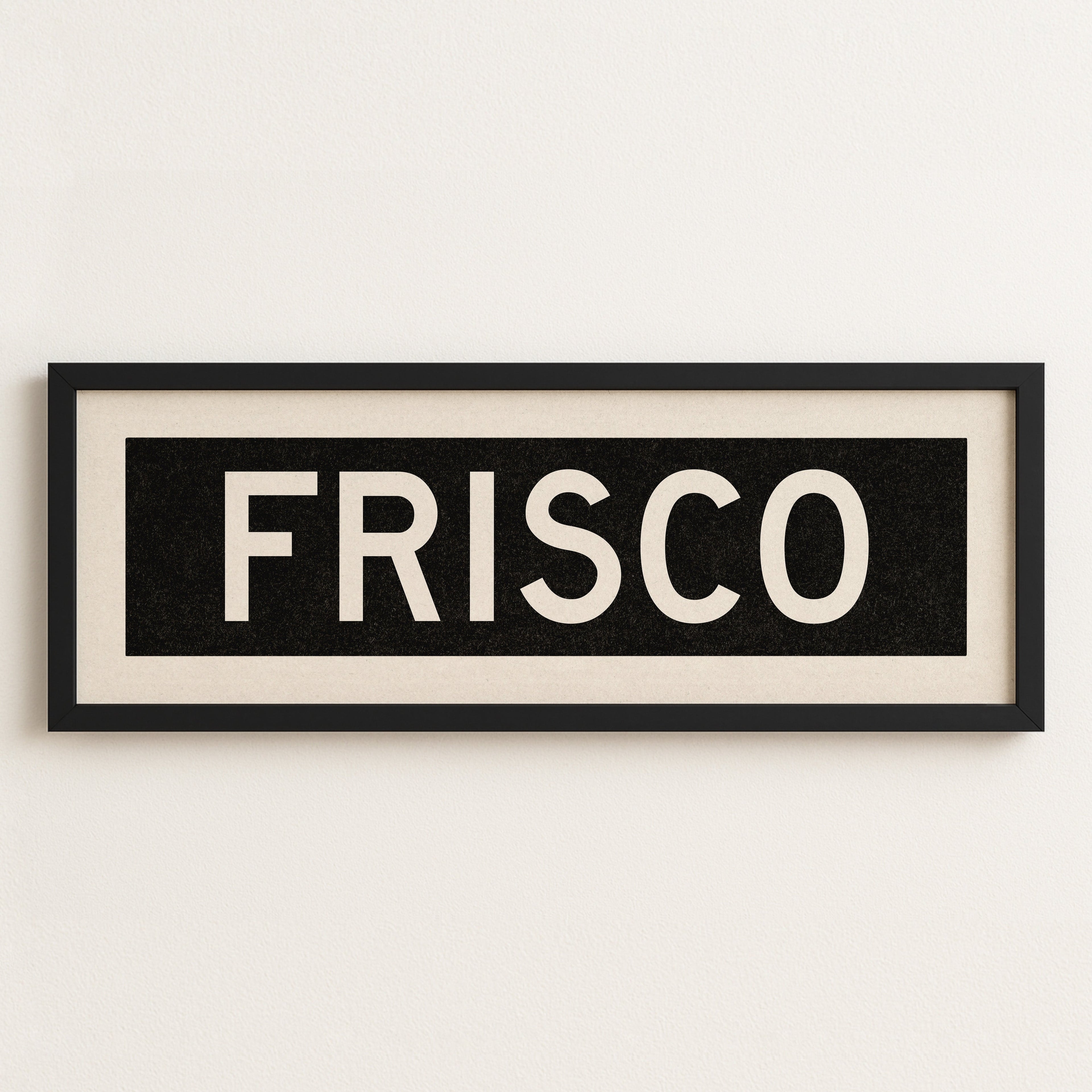 Framed Frisco Bus Scroll Sign