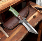 Camel Bone Hand Forged Damascus Steel Hunting Knife