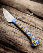 Prideful Fang Caping Damascus 6.6” Survival Knife