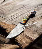 Prideful Fang Caping Damascus 6.6” Survival Knife