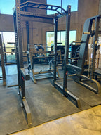 Commercial Squat Rack w/ Safety Bars, J-Hooks & Weight Storage (New)