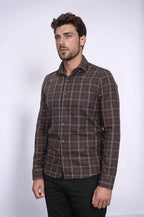 Checked Brown Men Lumberjack Shirt - Wessi