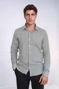 Houndstooth Pattern Green Men Shirt - Wessi