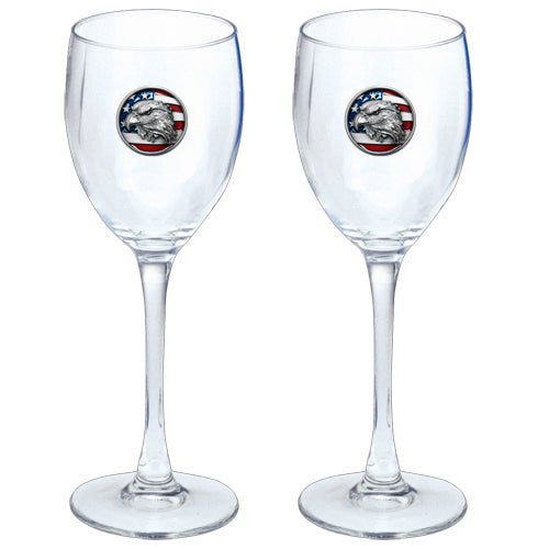 Eagle Head w/ Flag Goblets (Set of 2)