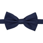 Gia Navy Blue Satine Adjustable Bowtie
