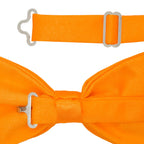 Gia Orange Satine Adjustable Bowtie