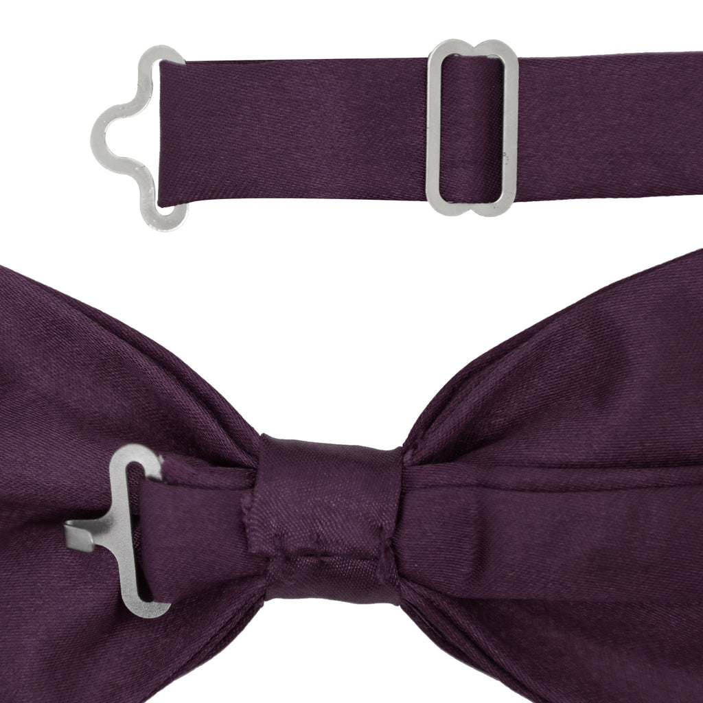 Gia Purple Satine Adjustable Bowtie