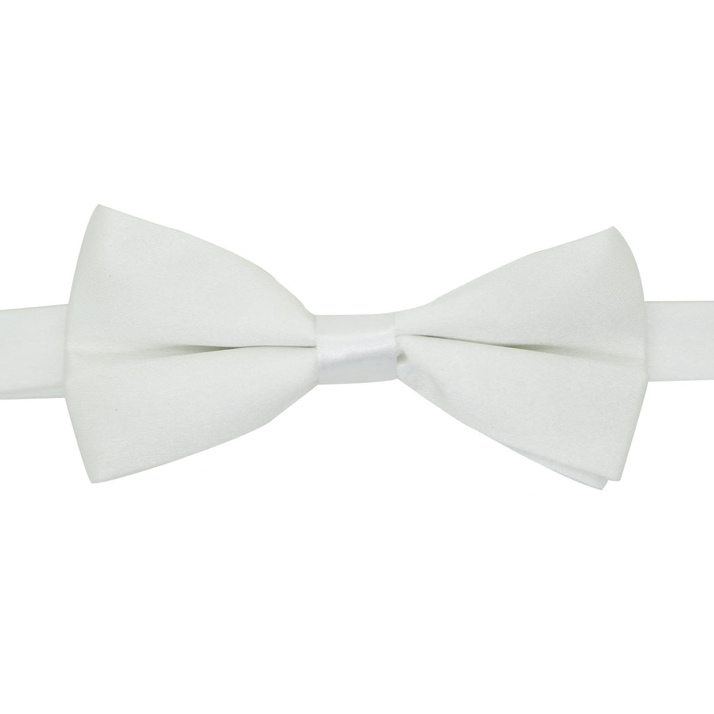 Gia White Satine Adjustable Bowtie