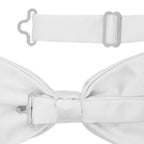 Gia White Satine Adjustable Bowtie