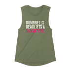 Dumbbells Deadlifts & Daughters Tank (Girl Mom)