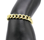 Miami Cuban Link Chain Bracelet 18k Gold Plated Stainless Steel Men Jewelry